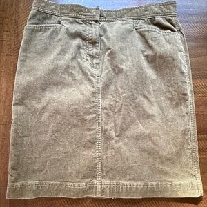 Vintage Corduroy Stretch Pencil Skirt Women's Size 10 22 Inch Length Green